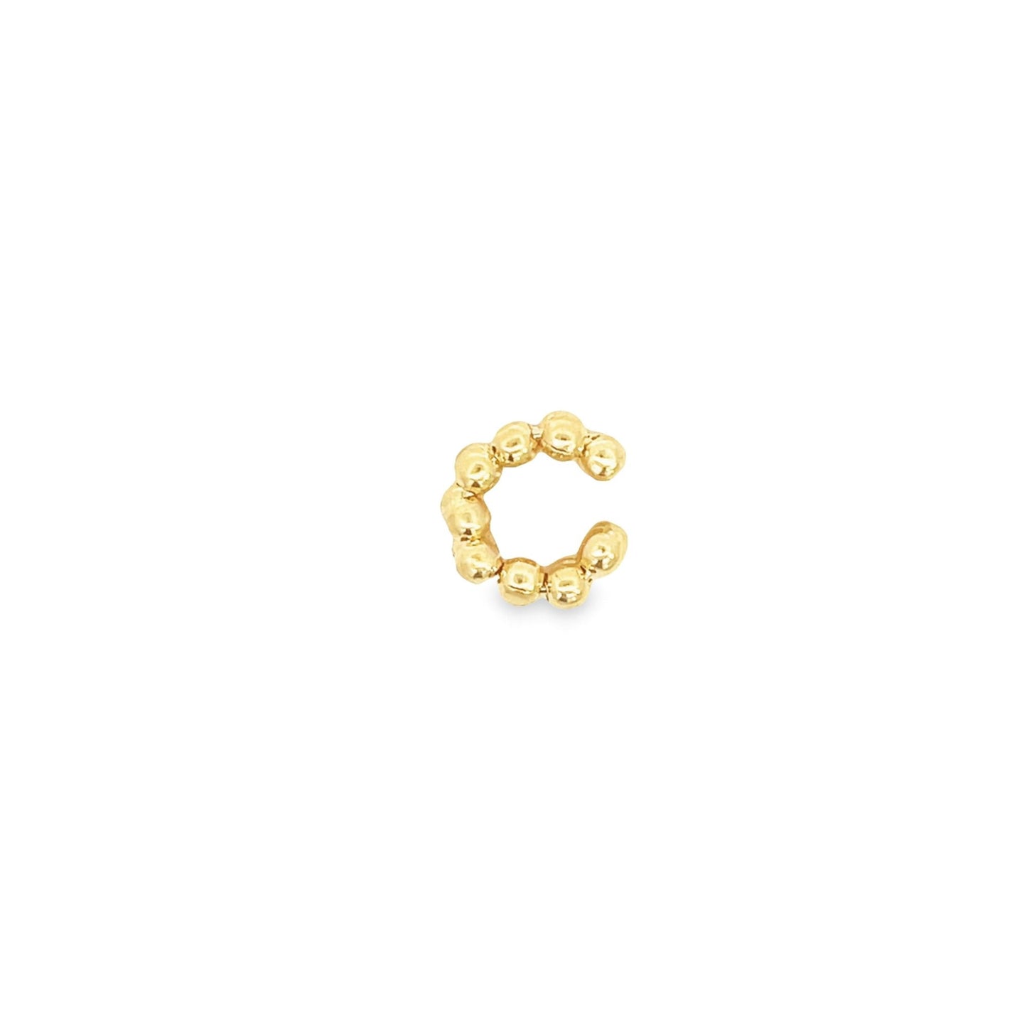 3mm Gold Beaded Cuff Earrings