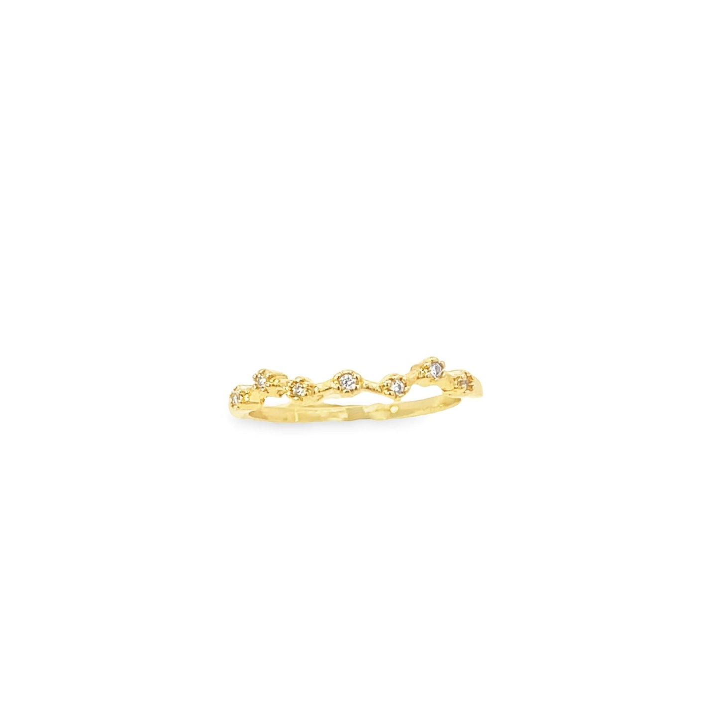 Star Constellation Ring With Micro Zirconia Stones Design