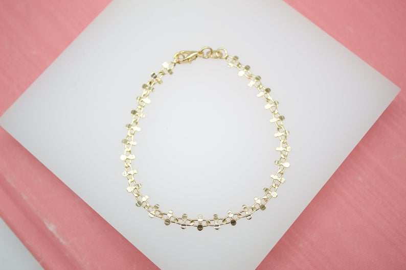 18K Gold Filled Double Fringe Bracelet