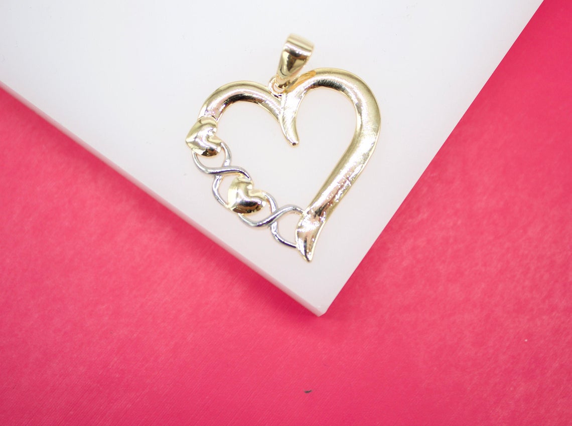18K Gold Filled Love Heart Pendant