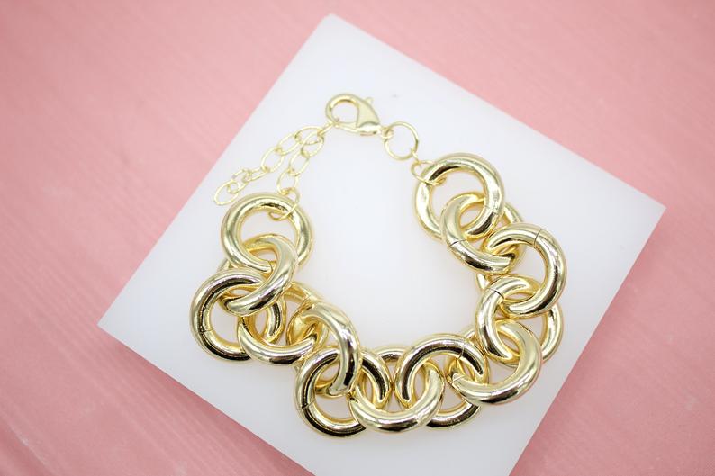 22mm Thick Chunky Rolo Round Link Bracelet