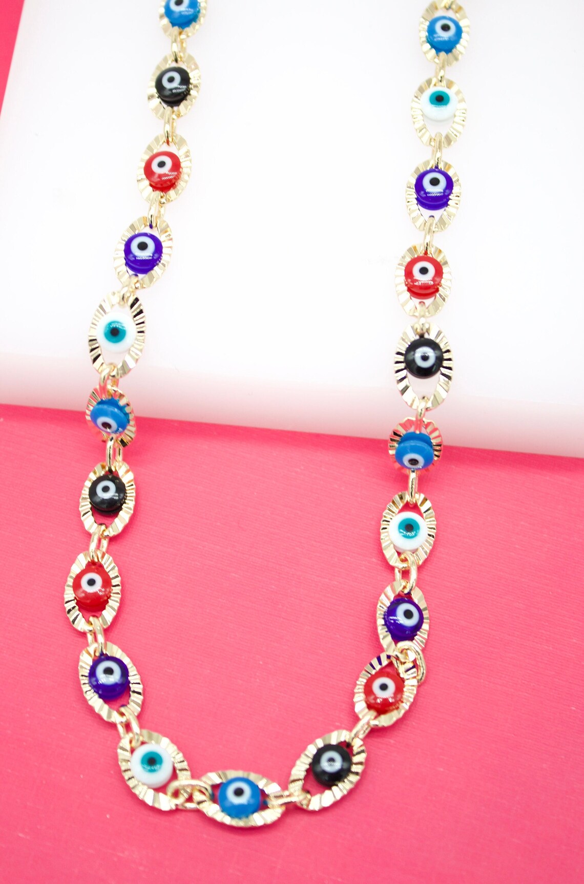 Large Multi Color Evil Eye Bracelet