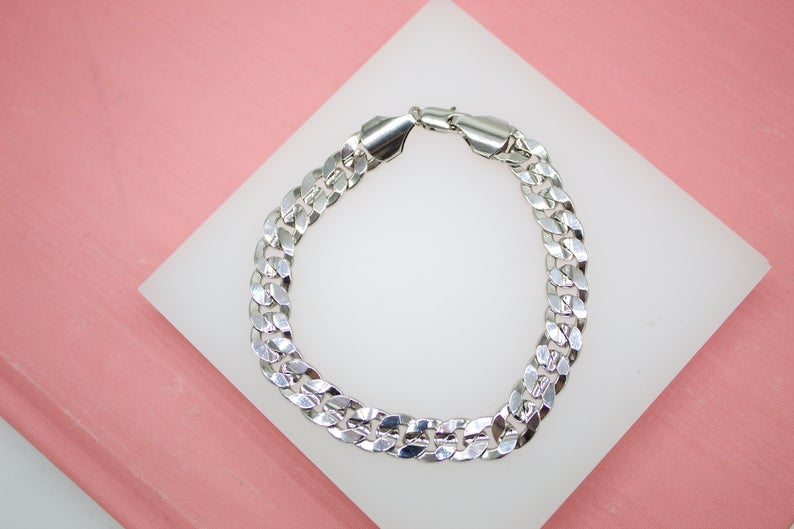 18K Gold Filled Cuban Link 9mm Chain Bracelet