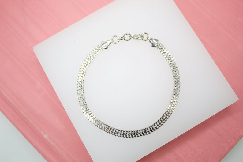 18K Gold Filled Double Cuban Link 4mm Chain Bracelet