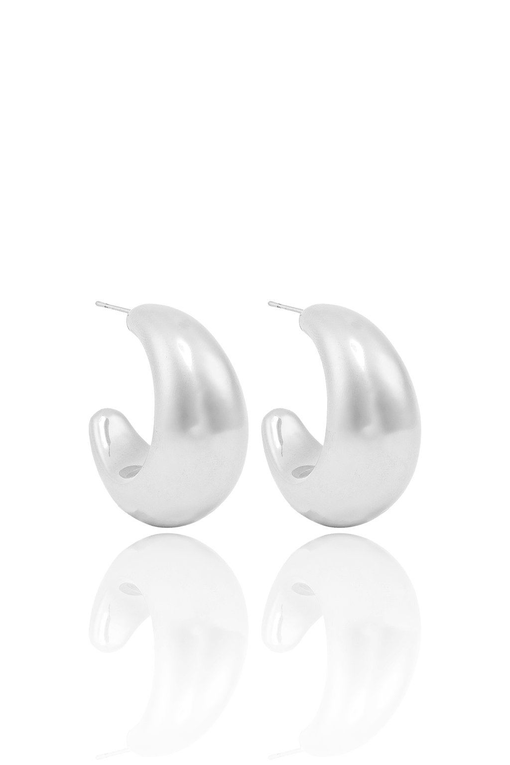 High End Exclusive Plump Crescent Moon Earrings