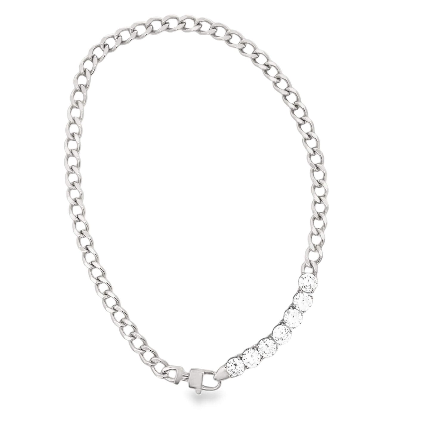 Thick Cuban Link Tennis Finish Bracelet