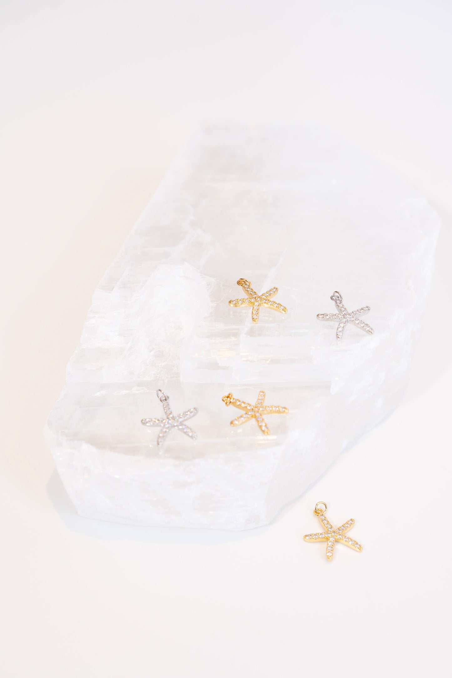 CZ Pave Starfish Pendant