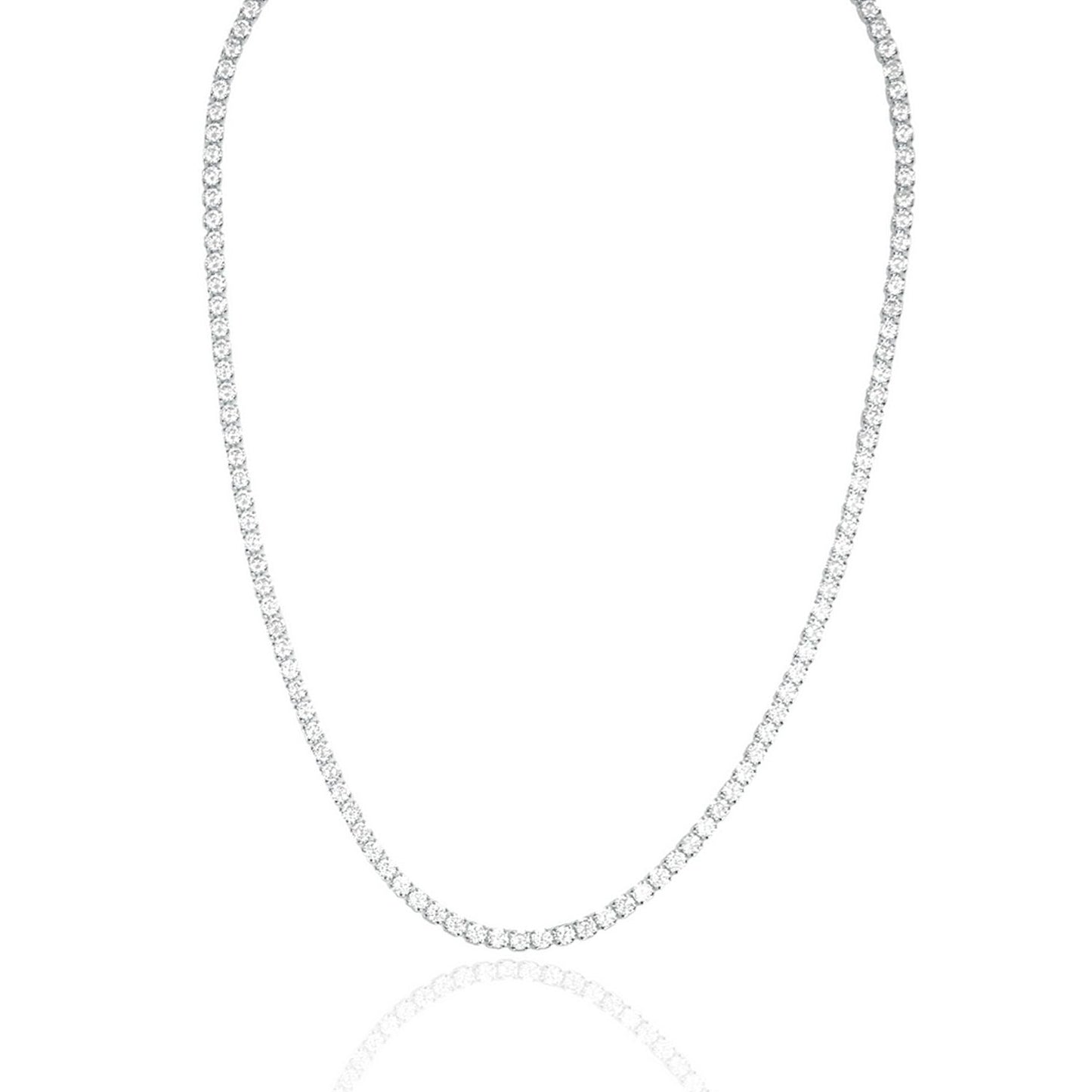 Diamond Tennis Bracelet / Necklace with Cubic Zirconia Stones (H94)