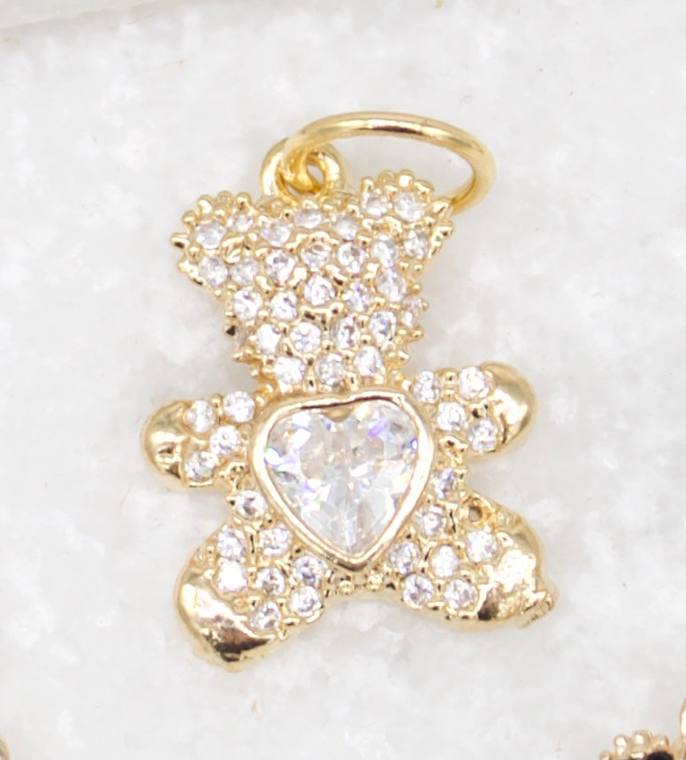 18K Gold Filled Bear Pendant