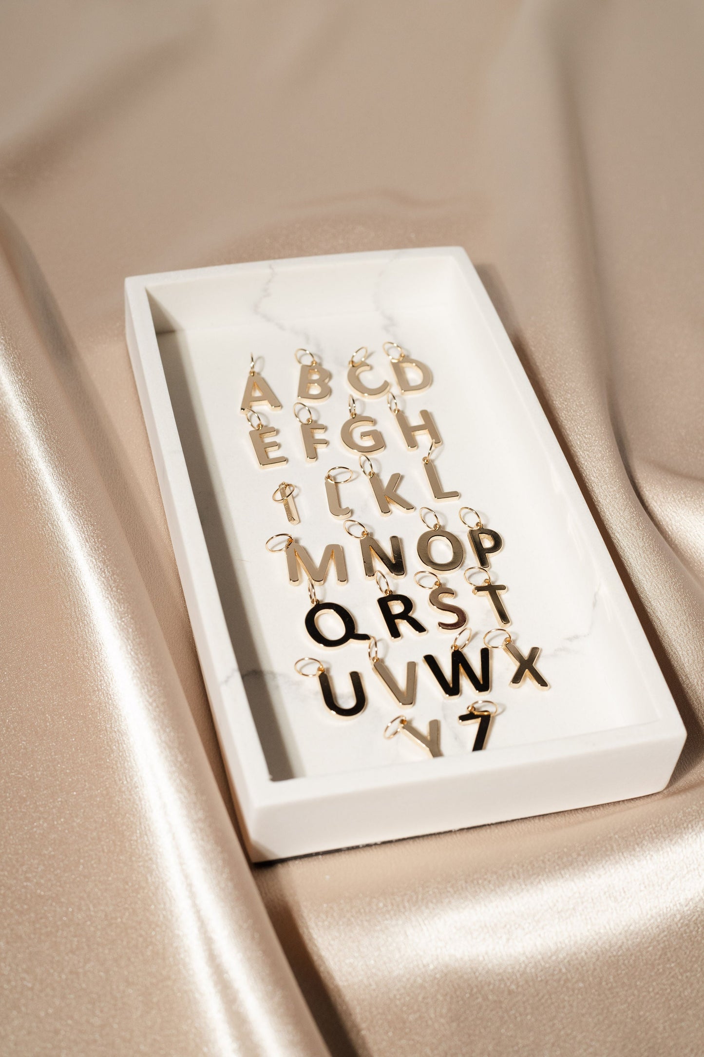 Smooth Large Letter Monogram Initial Pendant