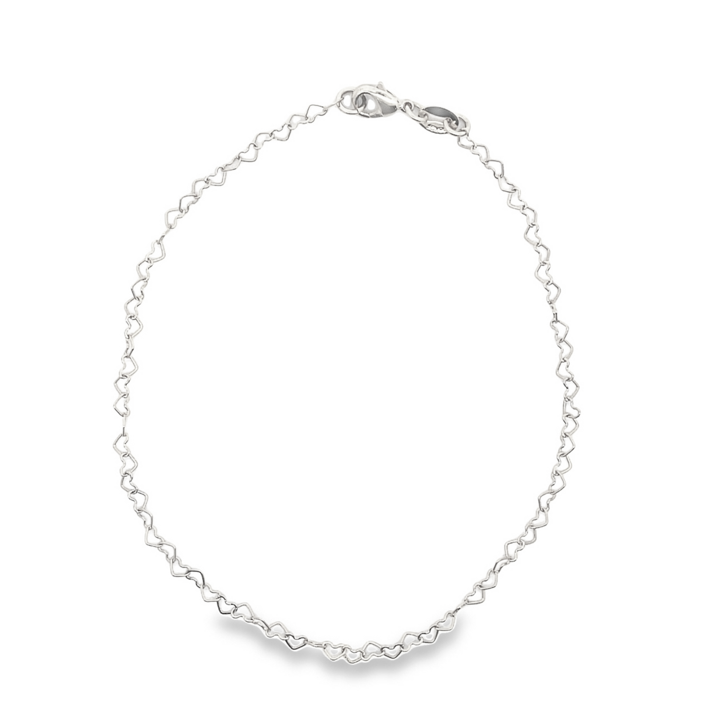 2mm Round Heart Link Shape Bracelet