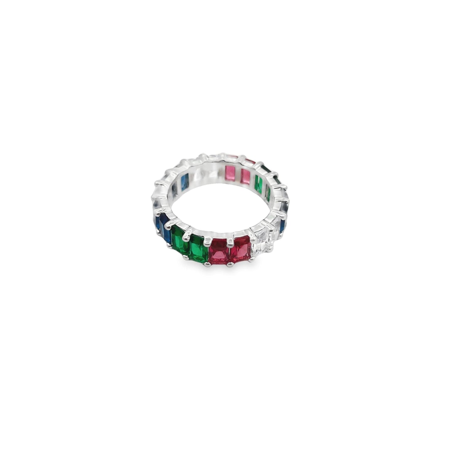 Rainbow Multicolor CZ Stones Ring