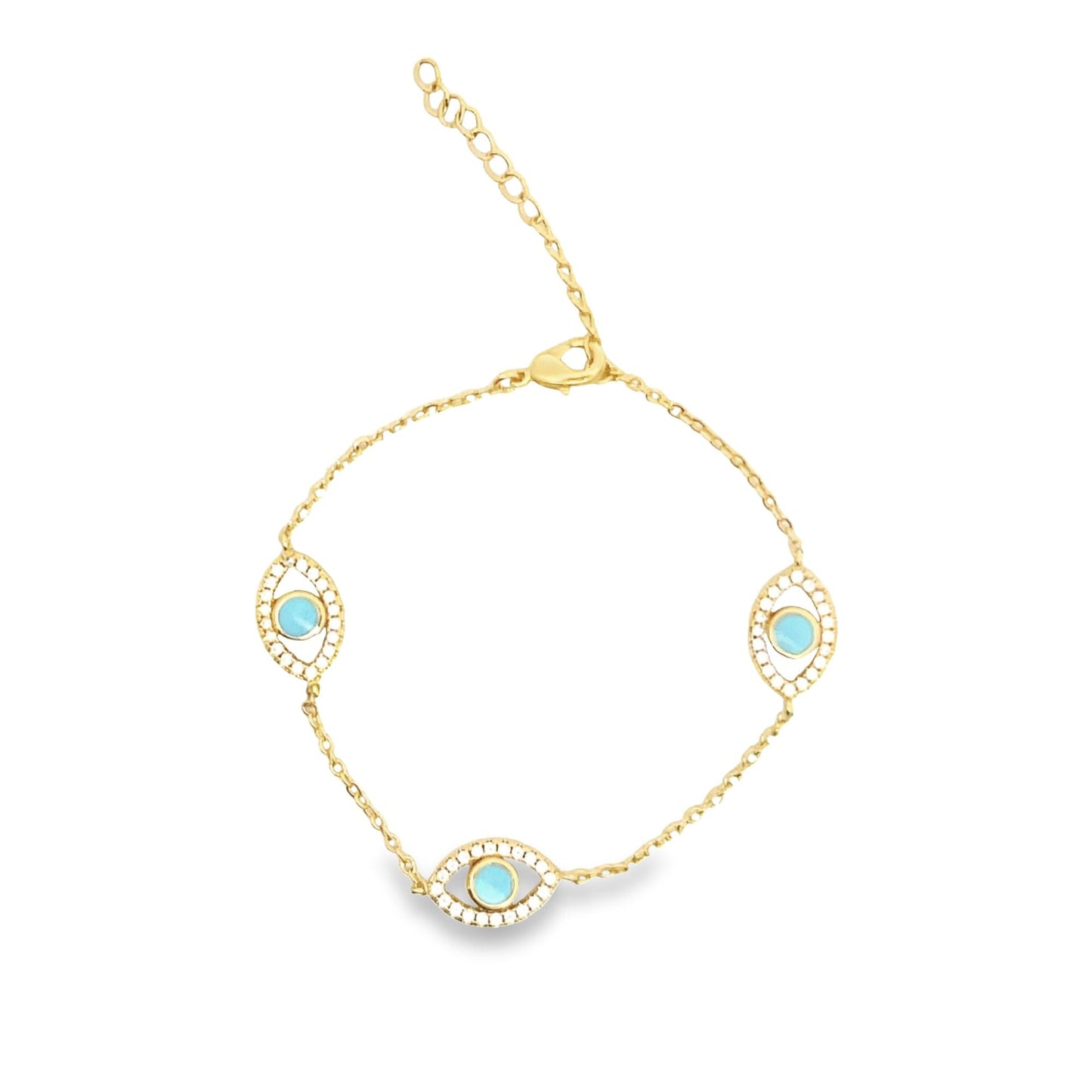 Lucky Eye CZ Cable Chain Bracelet