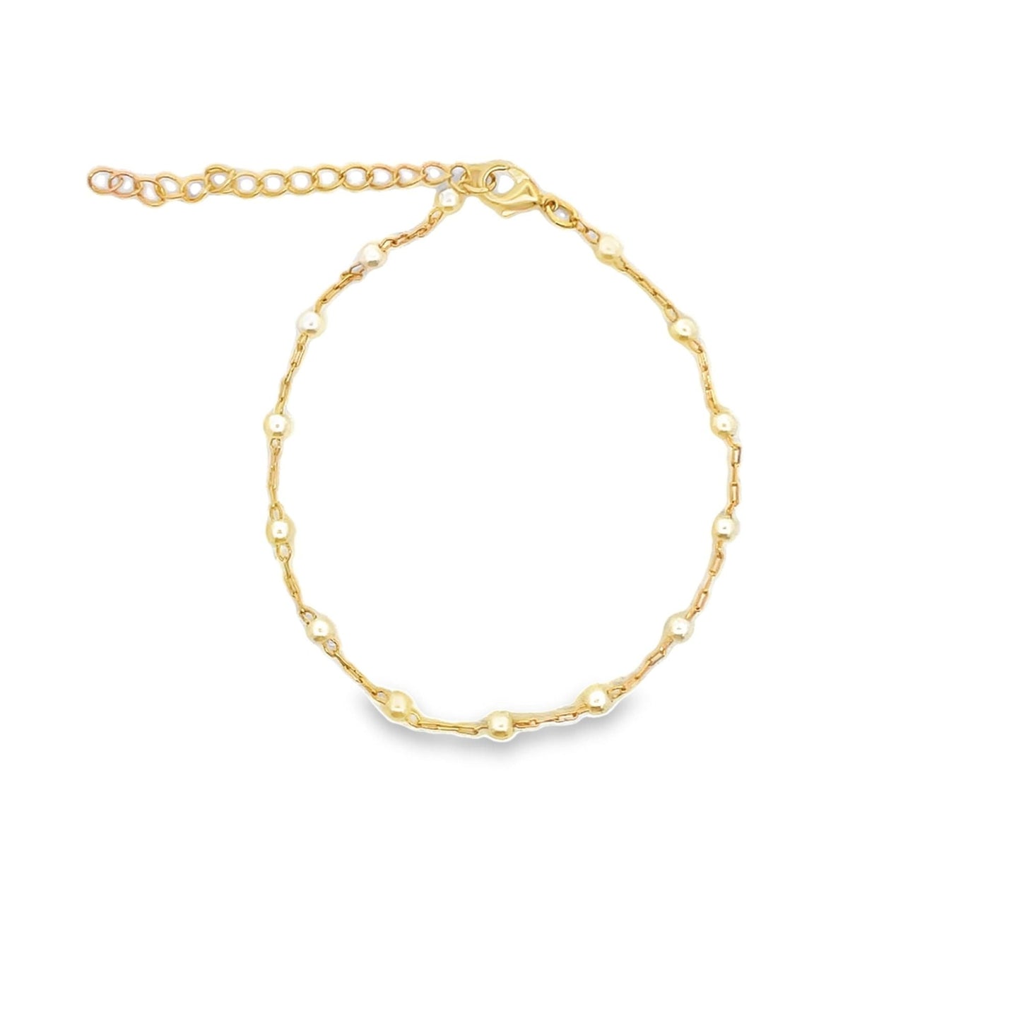 White Pearl Beaded Bracelet (F249A)