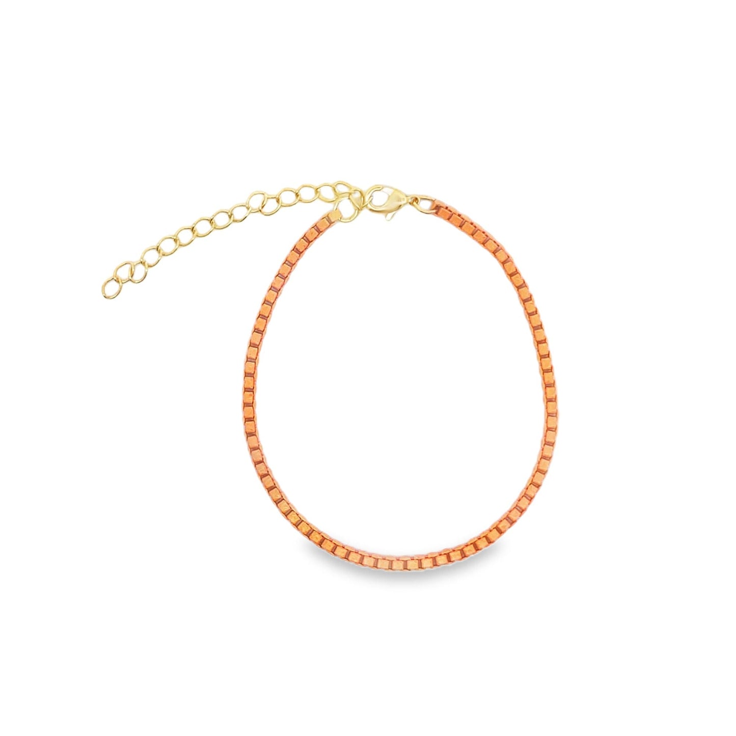 1mm Colorful Enamel Box Bracelet