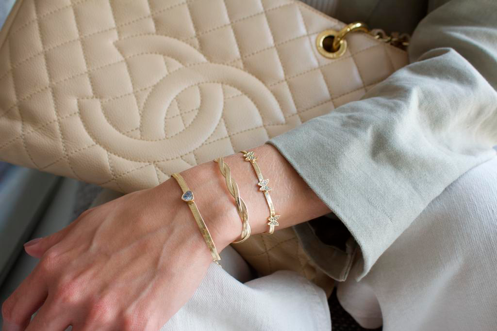 3mm Double Twisted Herringbone Snake Chain Bracelet