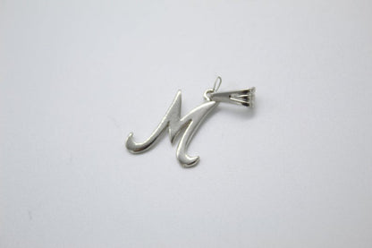 18K Rhodium Filled Name Initial Pendant