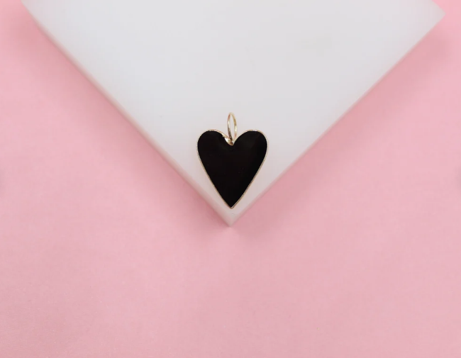 18K Gold Filled Large Heart Pendant