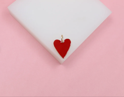 18K Gold Filled Large Heart Pendant