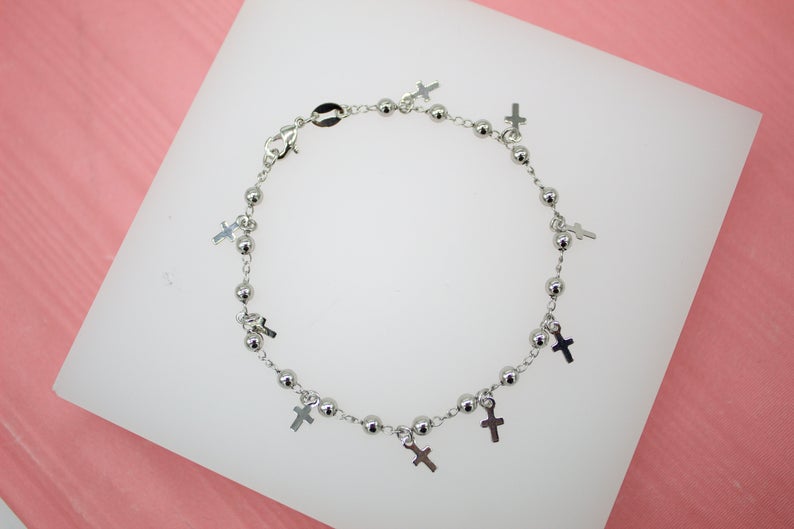 Gold Filled Cross Charm Bracelet