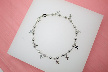 Gold Filled Cross Charm Bracelet