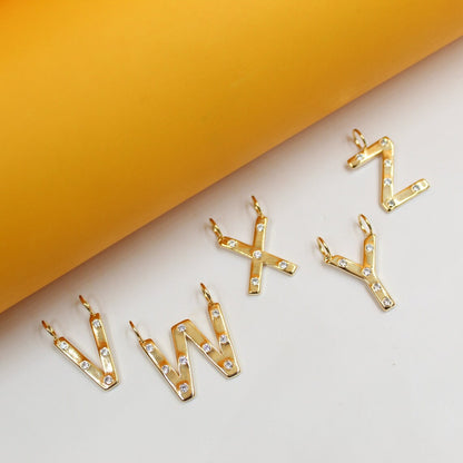 18K Gold Filled Letter A-Z Letter Pendant
