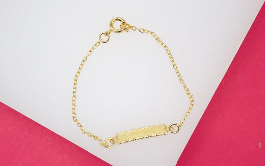Kids Rolo Bracelet With Designed Plate