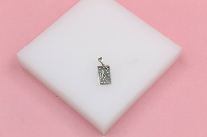 18K Gold Filled Aquarius Sign Tag Pendant