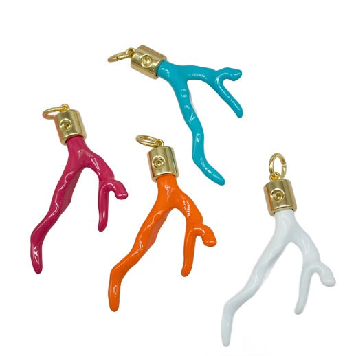 Enamel Coral Pendant