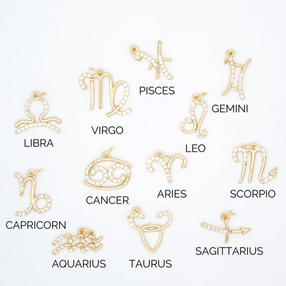 Dainty Astrology Zodiac Signs Pendant Charms