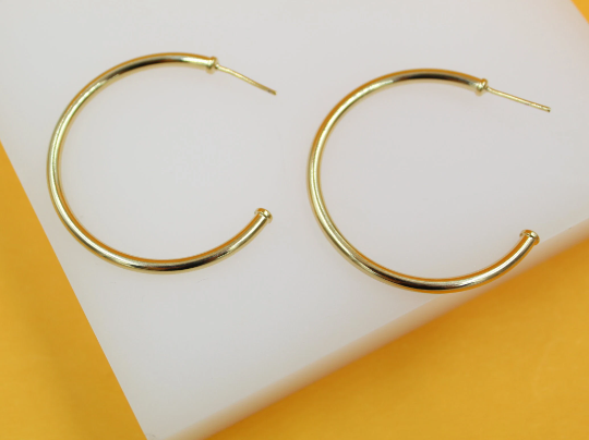 18K Gold Filled Large Thin Open Hoop Earrings