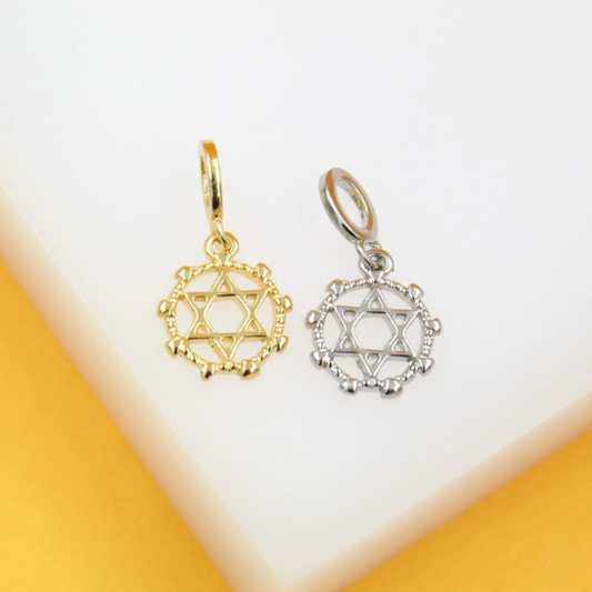 18K Gold Filled Star of Magen David Pendant