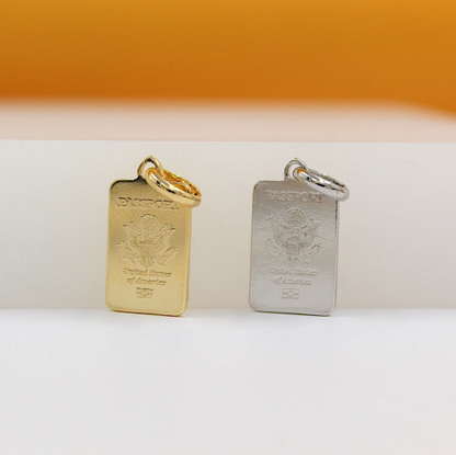 18K Gold Passport Pendant