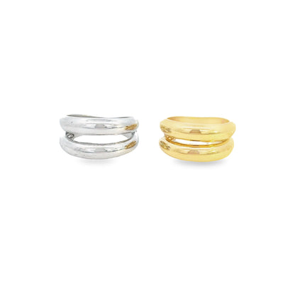 18K Gold Filled Thick Double Coil Ring