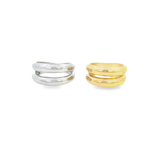 18K Gold Filled Thick Double Coil Ring