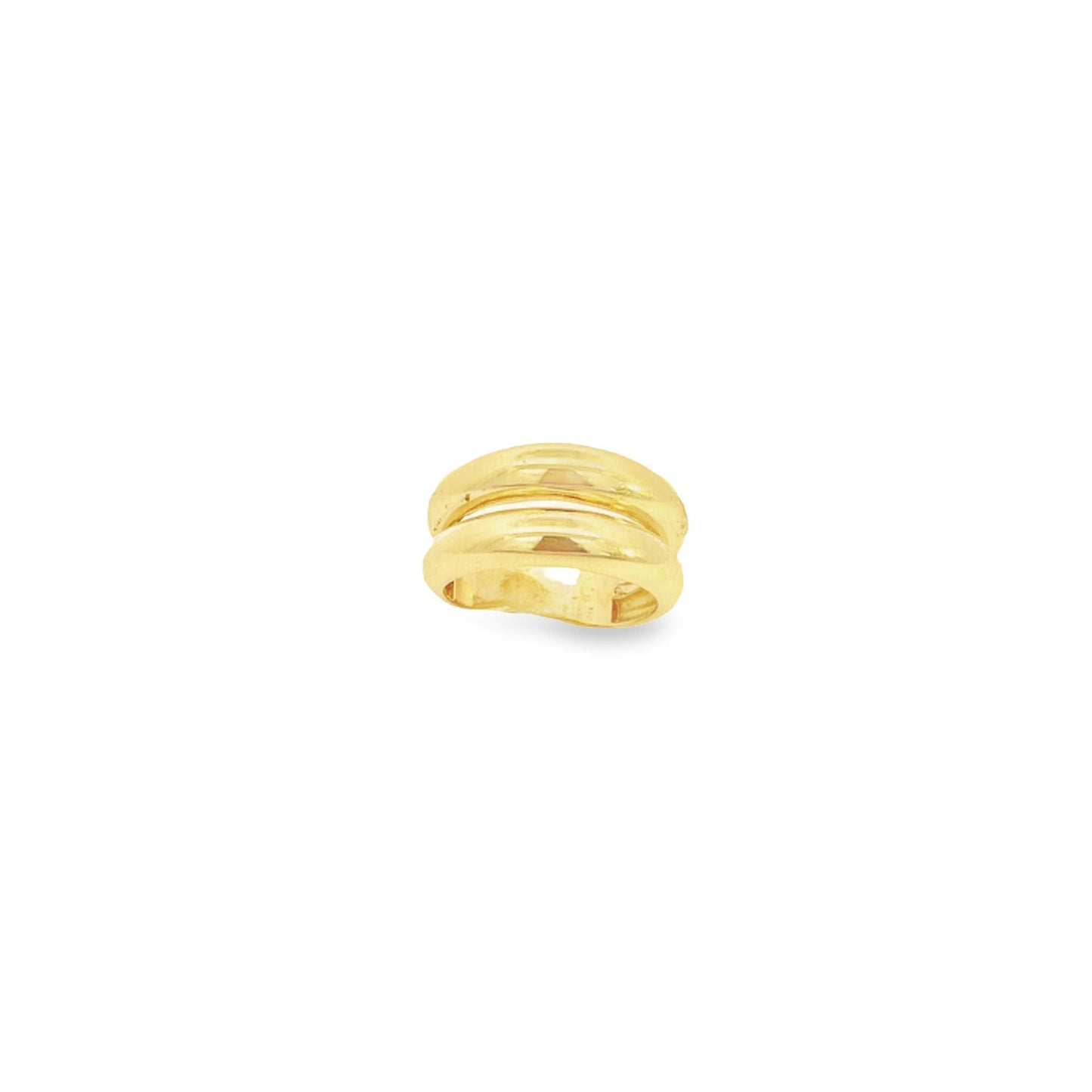18K Gold Filled Thick Double Coil Ring
