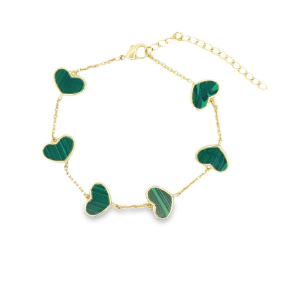 Enamel Colored Heart Bracelet (H174)