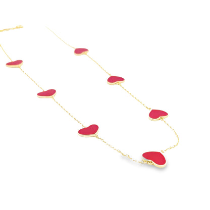 Enamel Colored Heart Bracelet (H174)