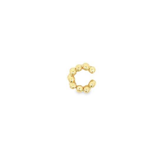 3mm Gold Beaded Cuff Earrings