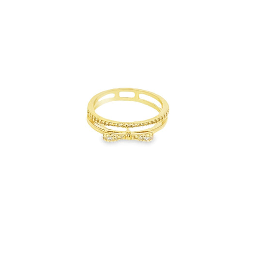CZ Slim Ribbon Ring