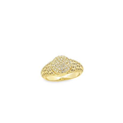 Pave CZ Signet Ring
