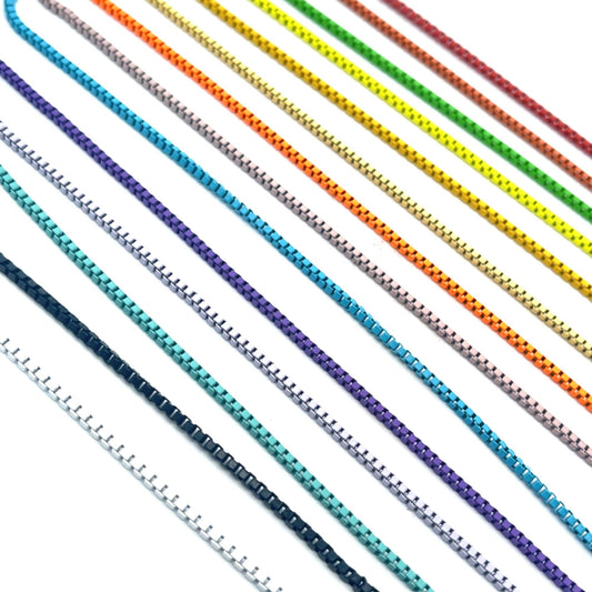 1mm Colorful Enamel Box Bracelet