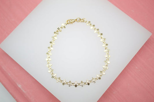 18K Gold Filled Double Fringe Bracelet