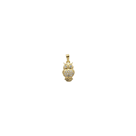 18K Gold Filled Owl Pendant