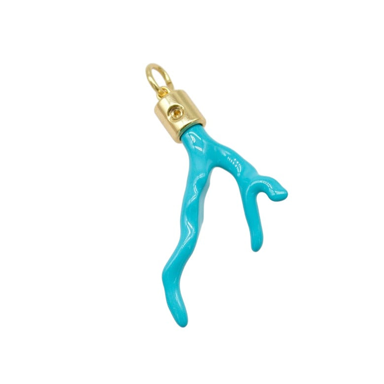 Enamel Coral Pendant