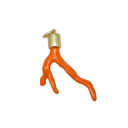 Enamel Coral Pendant