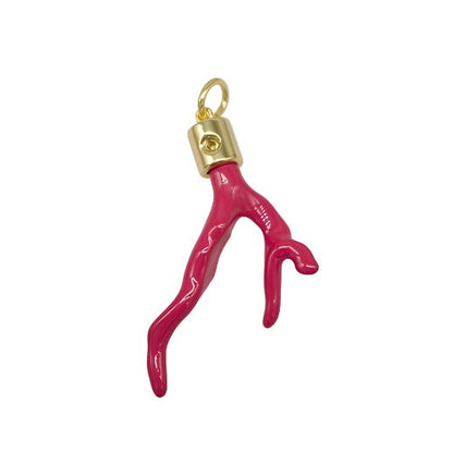 Enamel Coral Pendant