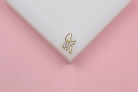 18K Gold Filled Palm Tree Pendant Charm