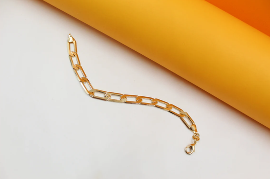 7mm Flat Long Link Curb Cuban Link Bracelet For 18K Gold Filled
