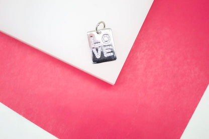 18K Gold Filled Love Charm Love Word Charm Pendant